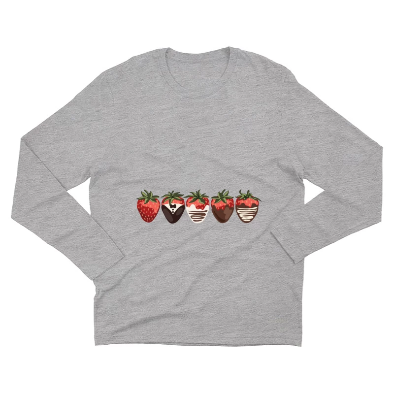 Erdbeeren mit Schokoladenüberzug Herren Langarm T-Shirt