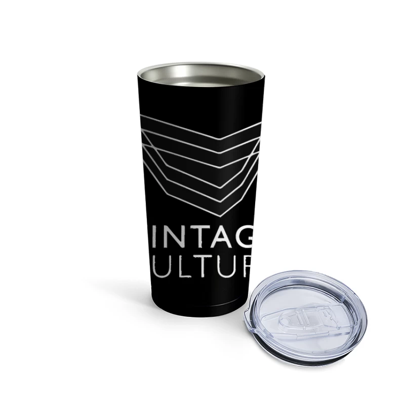 Vintage Culture Geometric Chevron Logo Design Travel Mug