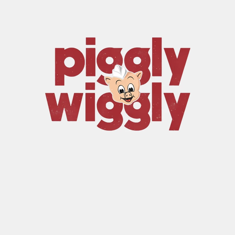 Vintage Piggly Wiggly Supermarket Logo with Cartoon Pig Male Tank Top