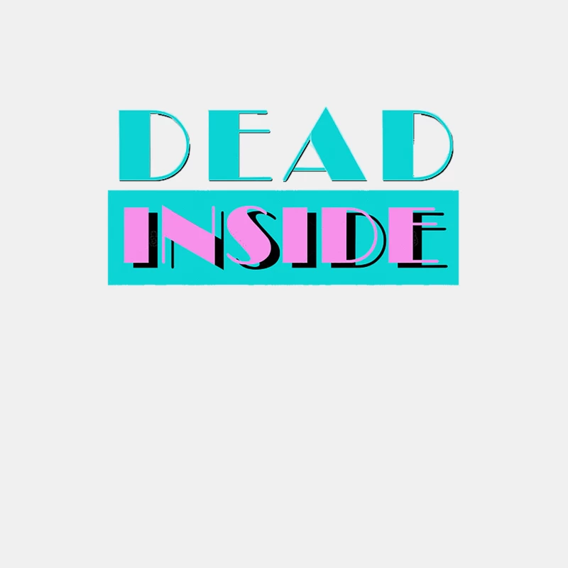 Dead Inside - Nihilist 80s Parody Logo Design Male Tank Top
