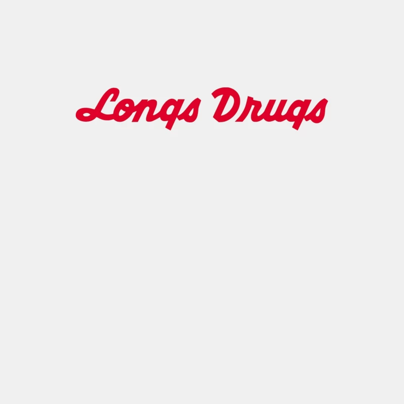 Vintage Longs Drugs Pharmacy Red Cursive Logo Male Tank Top