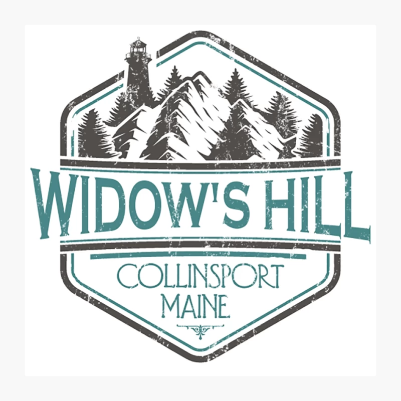 Widow_s Hill from Dark Shadows - distressed travel badge Pin