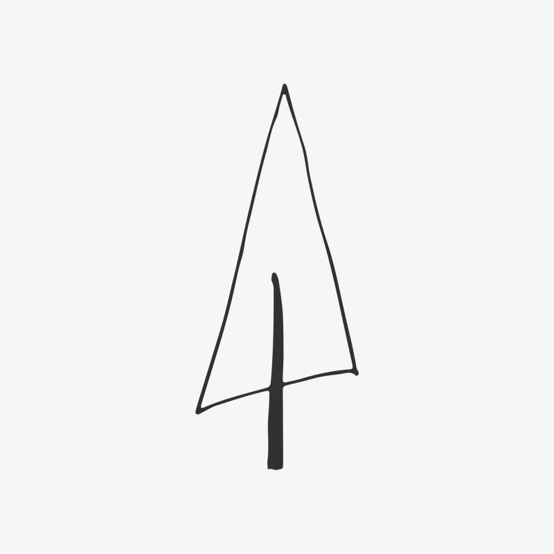 Dessin minimaliste d'un arbre Homme Sweat-shirt à enfiler