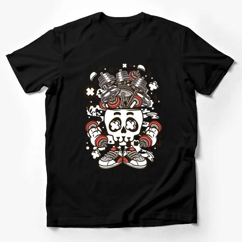 Crâne de musculation créatif Homme T-Shirt