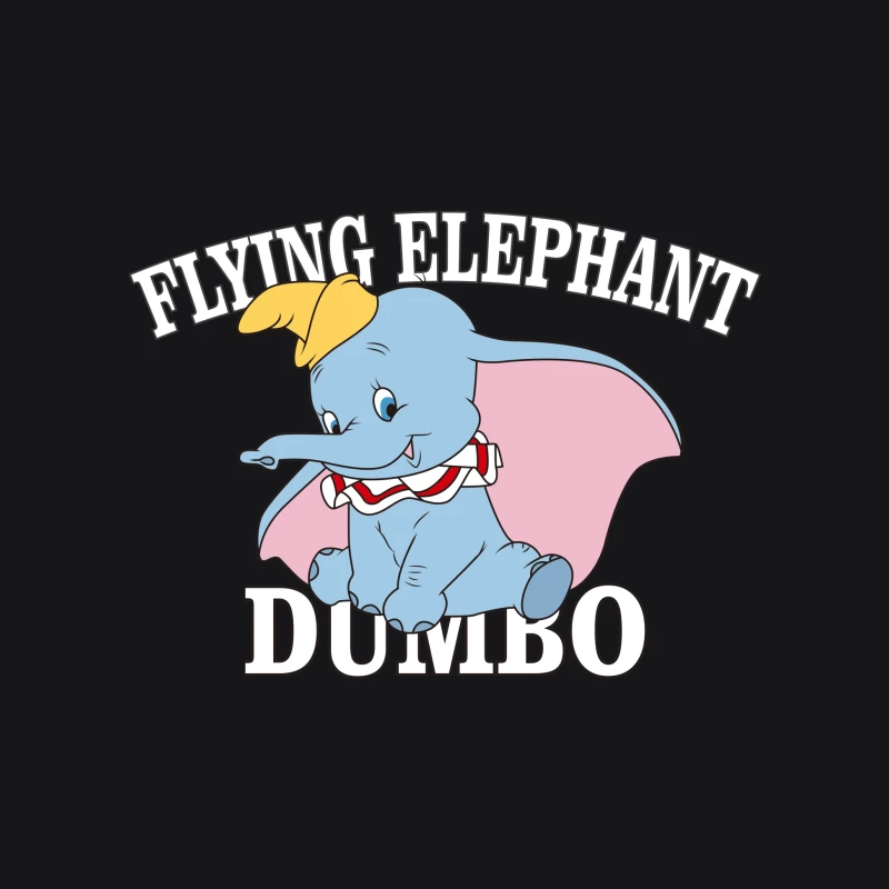 Fliegender Elefant Dumbo Illustration Herren Pullover Hoodie