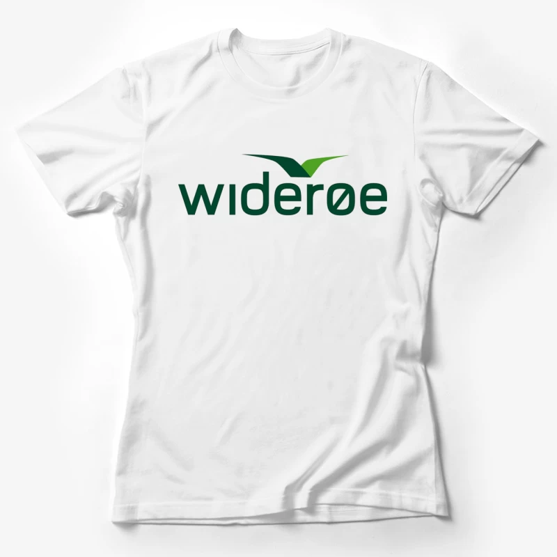 Wideroe Airlines Green Bird Logo Design Female T-Shirt