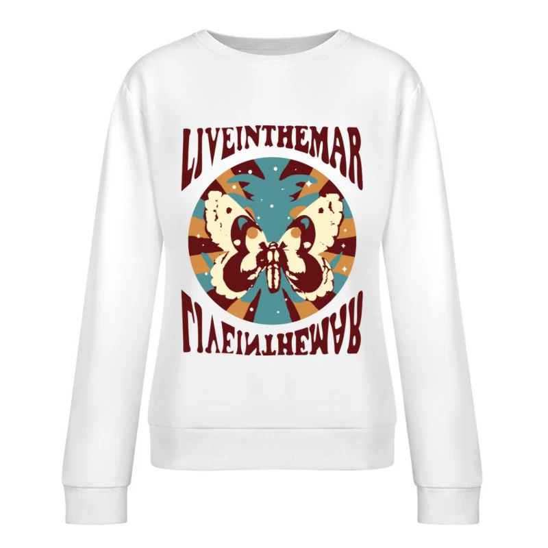 Schmetterlingsdesign mit Astrologie-Touch Damen Pullover Sweatshirt