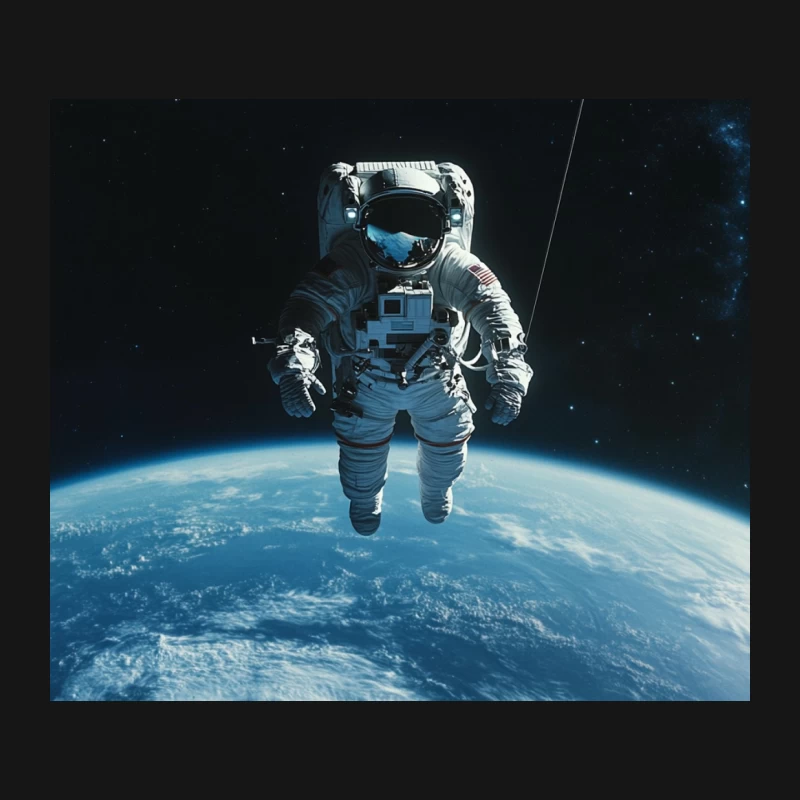 Astronaut's Cosmic Spacewalk Above Earth Mouse Pad