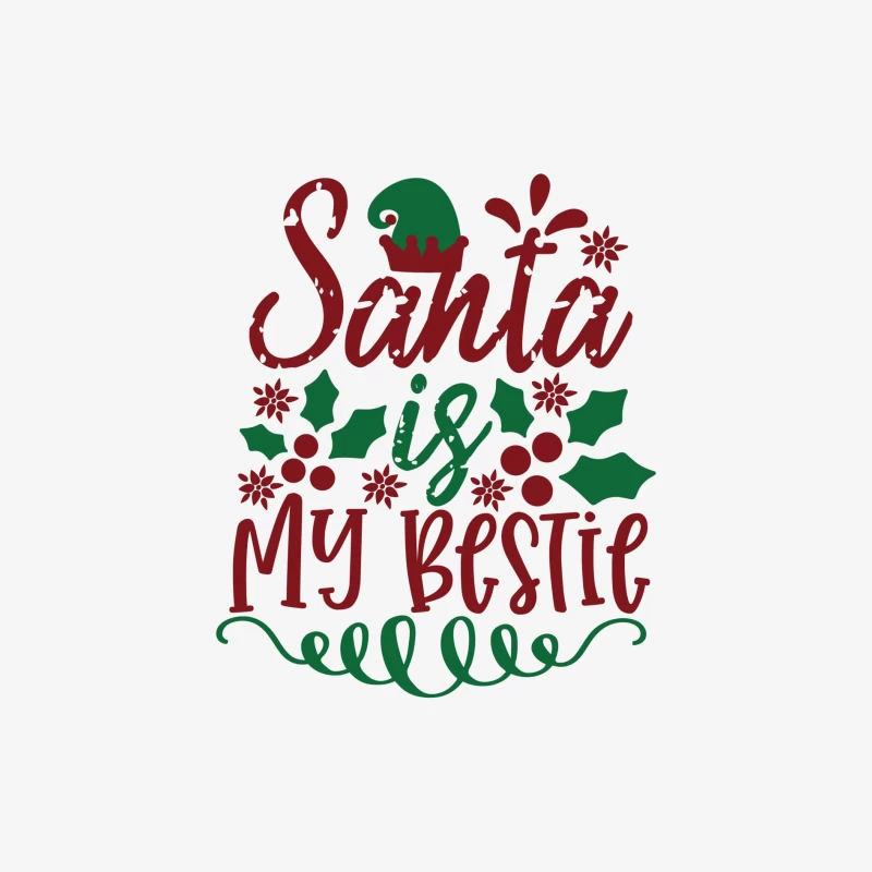 Noël Amusant: Santa Mon Ami Homme Manches Longues T-Shirt