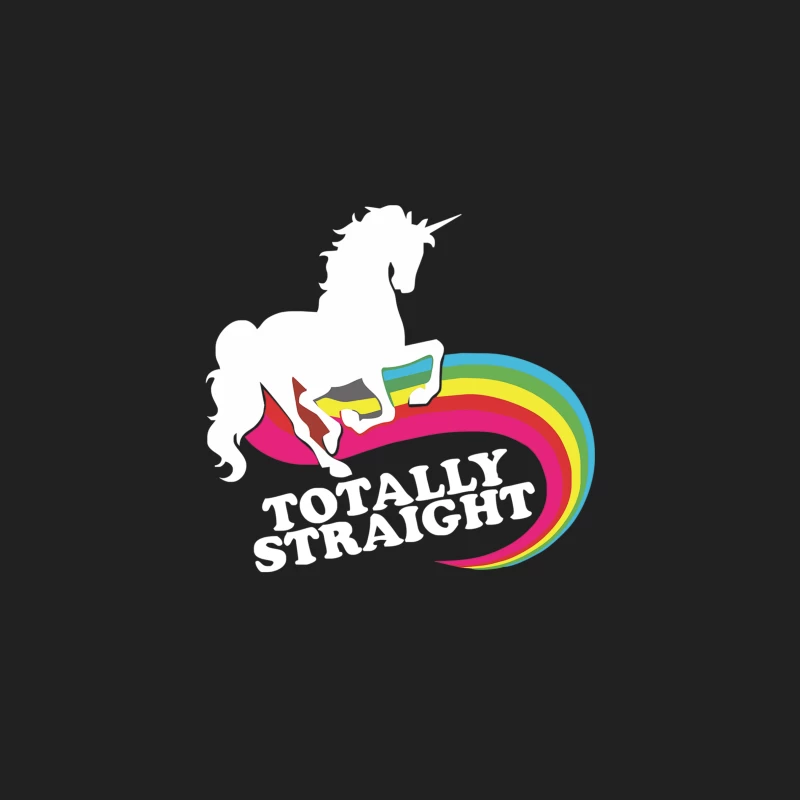 Totally Straight Funny Rainbow Unicorn Gay Pride Novelty Fashion Bucket Hat