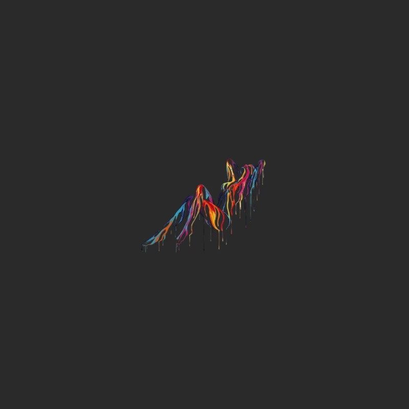 Colorful Dripping Abstract Mountain Art Baseball Cap