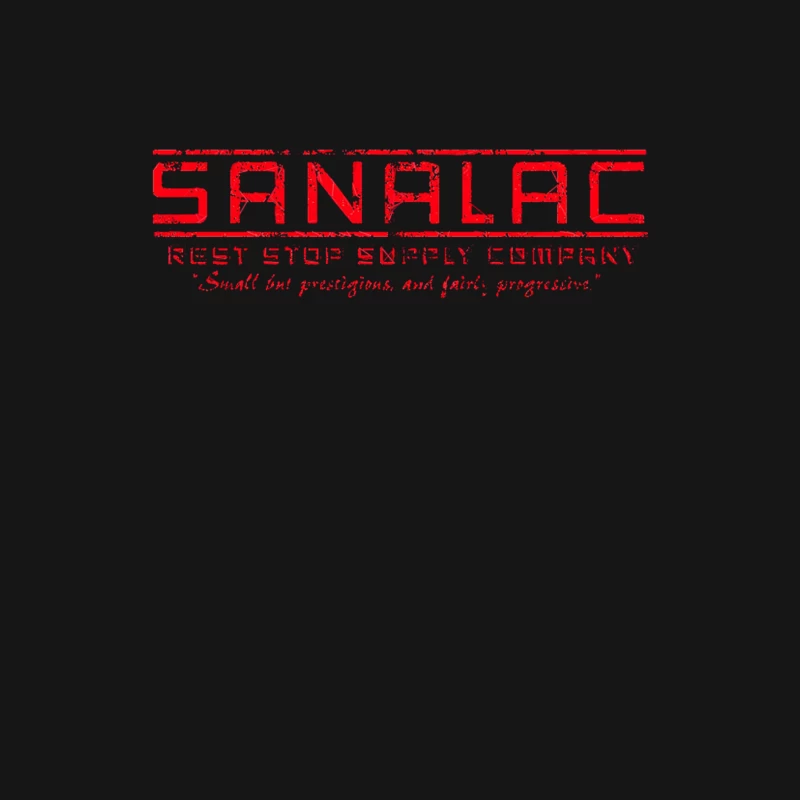 Vintage Red Stamp Logo for Sanalac Rest Stop Supply Company Female Long Sleeve T-Shirt