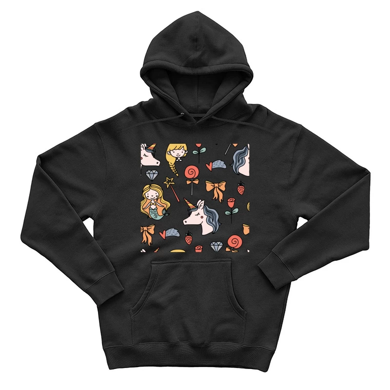 Design magique avec licornes et sirènes Homme Sweat à capuche