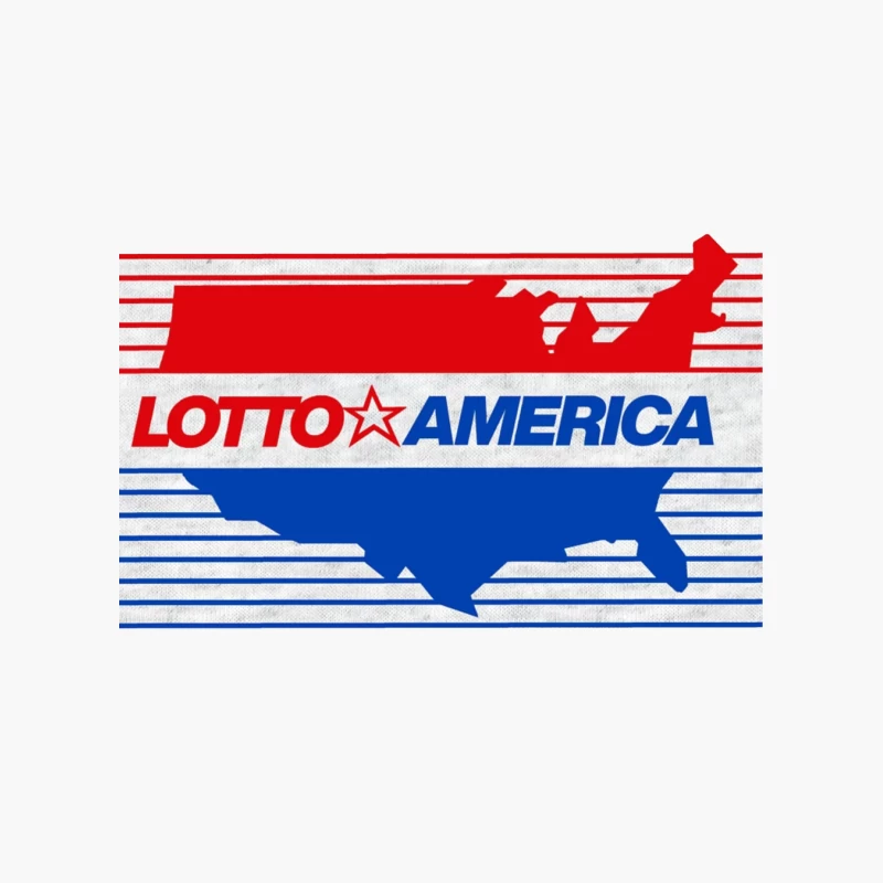 Lotto America Patriotic Logo Design with USA Map Cotton Tote Bag