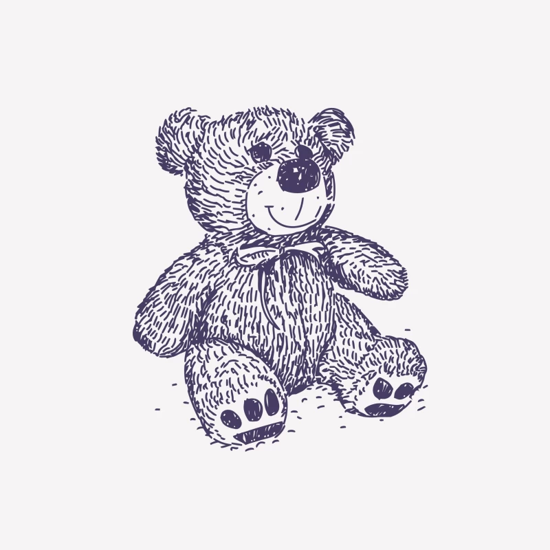 Niedlicher Teddy mit Schleife Herren T-Shirt