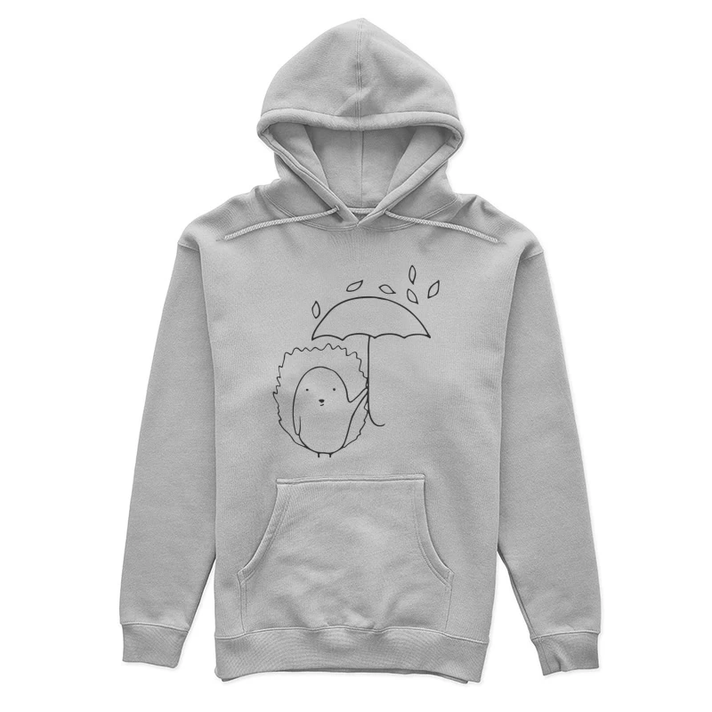 Hérisson sous un parapluie avec des feuilles Femme Sweat à capuche