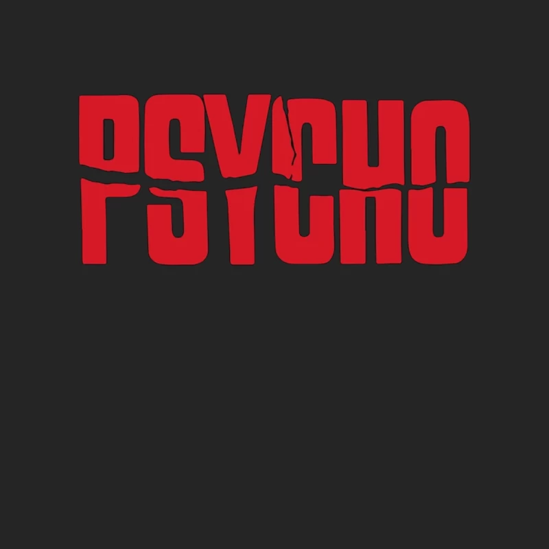 Red Typography Logo of Classic Horror Film "Psycho" Female Pullover Sweatshirt