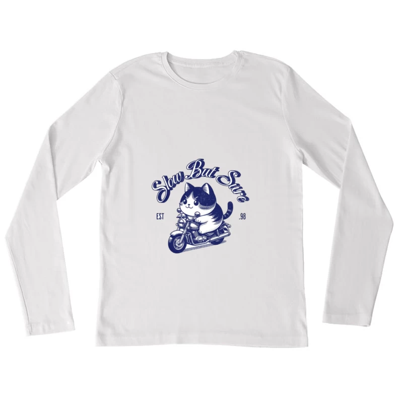 Langsame, aber sichere Katzenfahrt Damen Langarm T-Shirt