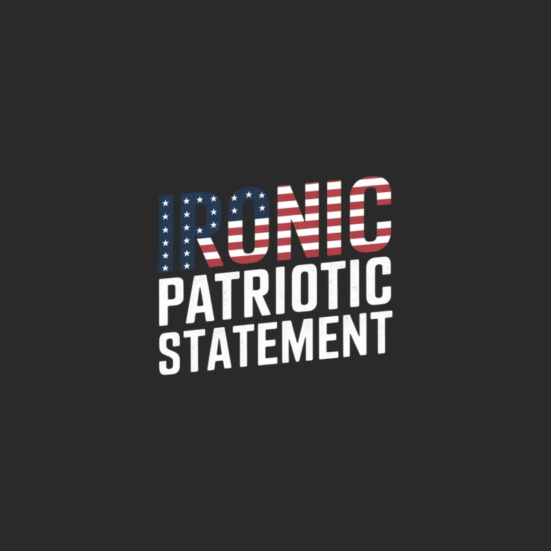 Ironic Patriotic Statement: American Flag Typography with Political Humor Baseball Cap