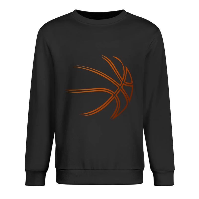 Abstraktes Basketball-Design Herren Pullover Sweatshirt