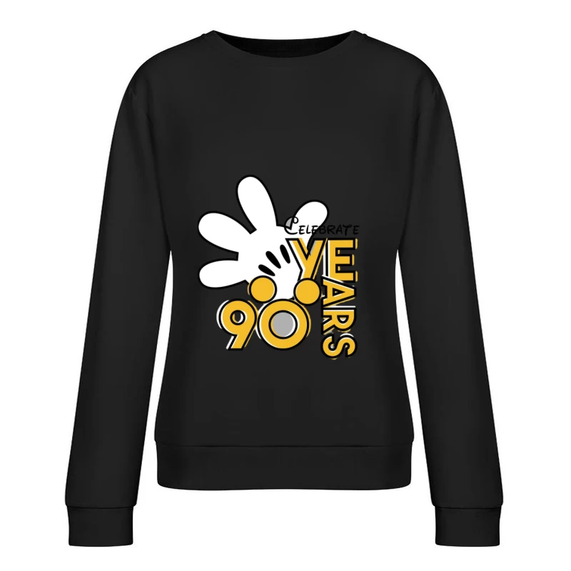 90 Jahre Jubiläum Feiern Damen Pullover Sweatshirt