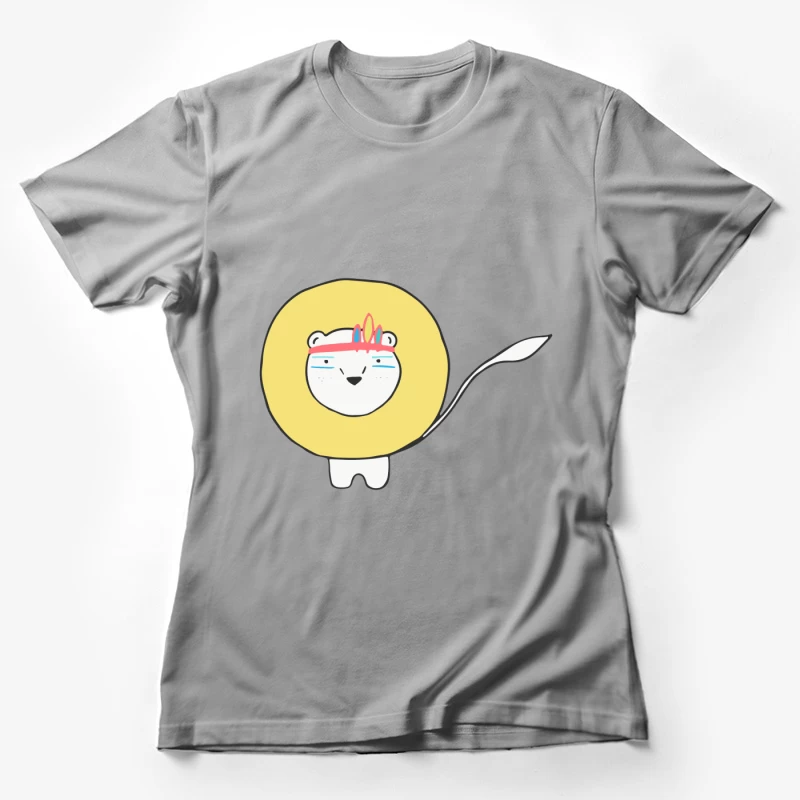 Lion mignon avec bandeau Femme T-Shirt