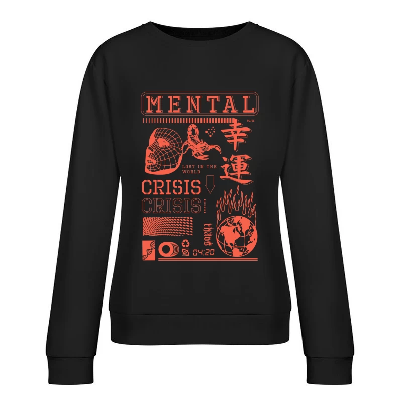 Mentale Krise und Glück Damen Pullover Sweatshirt