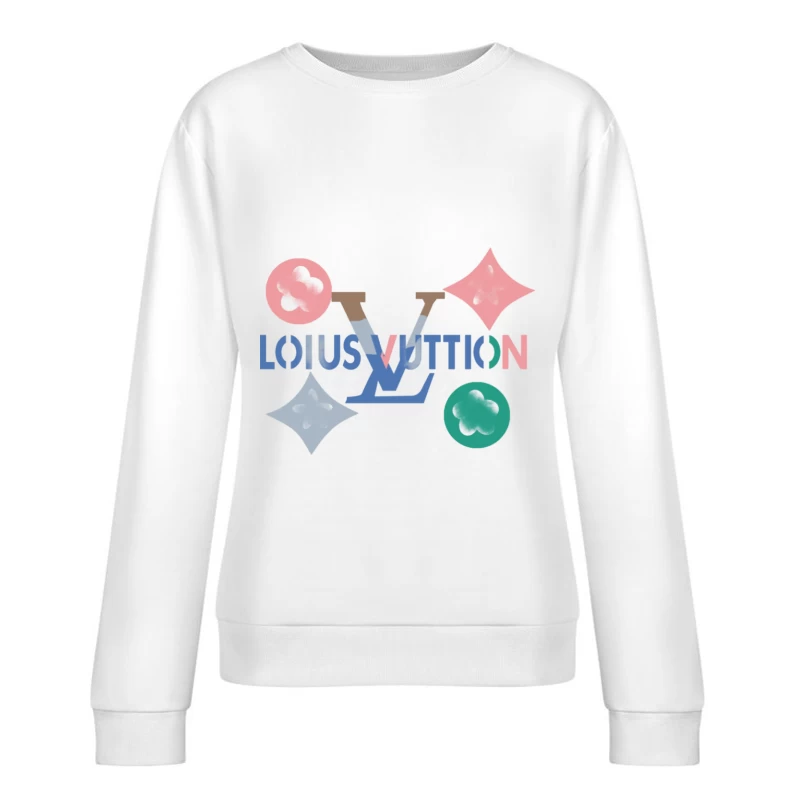 Künstlerisches Logo Design Damen Pullover Sweatshirt