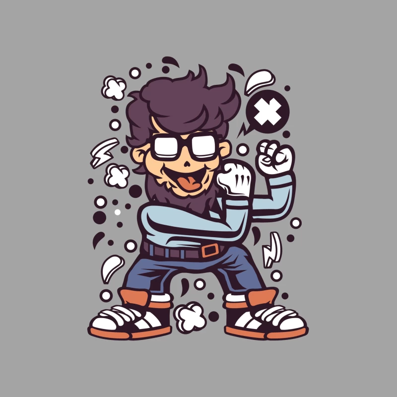 Personnage de dessin animé joyeux Femme T-Shirt
