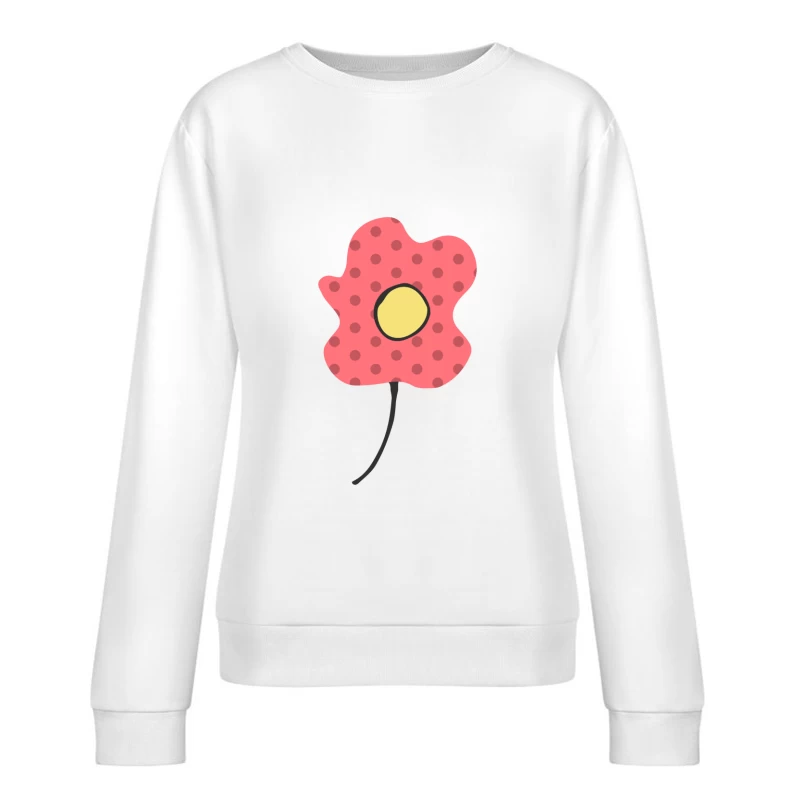 Fleur abstraite avec pois Femme Sweat-shirt à enfiler