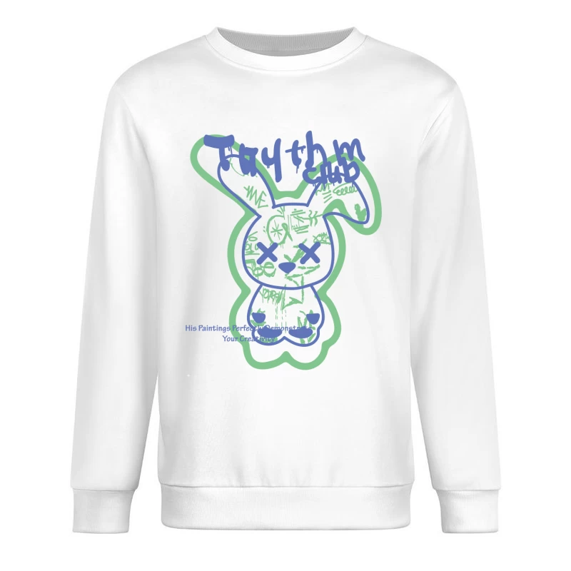 Verspielter Hasen-Entwurf Herren Pullover Sweatshirt