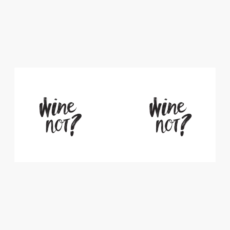 Playful Wine Typography: Repeated Question in Black and White Coffee Mug