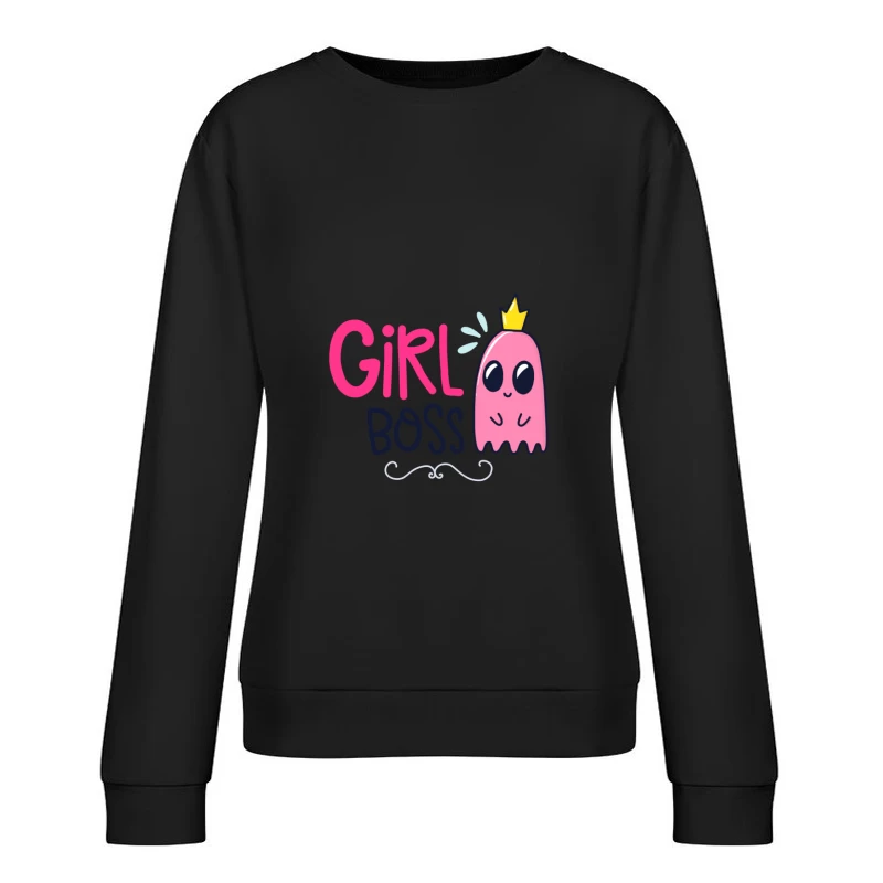 Design de Couronne et Fantôme 'Girl Boss' Femme Sweat-shirt à enfiler