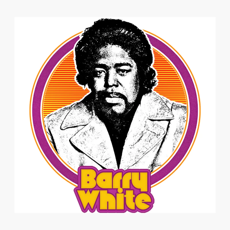 Barry White  Retro Soul Music Fan Design Throw Pillow