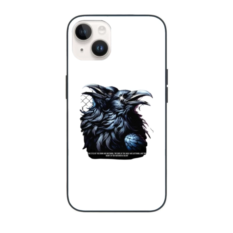 Gothic Raven Art with Game of Thrones Quote iPhone Case