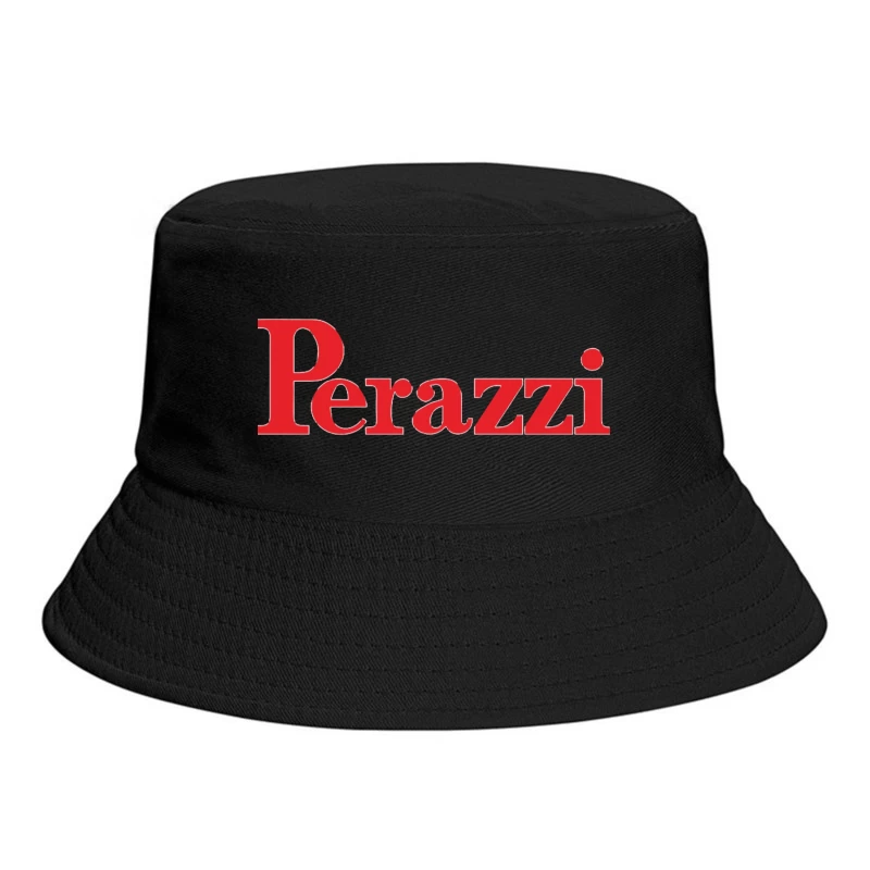 Perazzi Red Logo Typography Bucket Hat