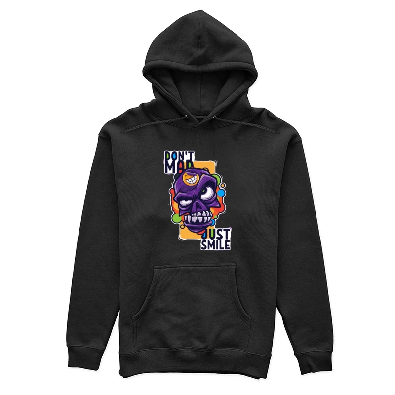 Lächelnder Totenkopf mit motivierendem Spruch Damen Pullover Hoodie