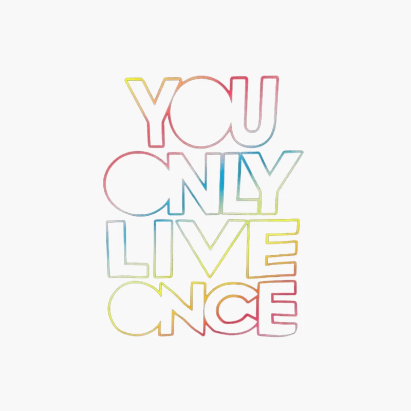 You Only Live Once Inspirational Design Cotton Tote Bag