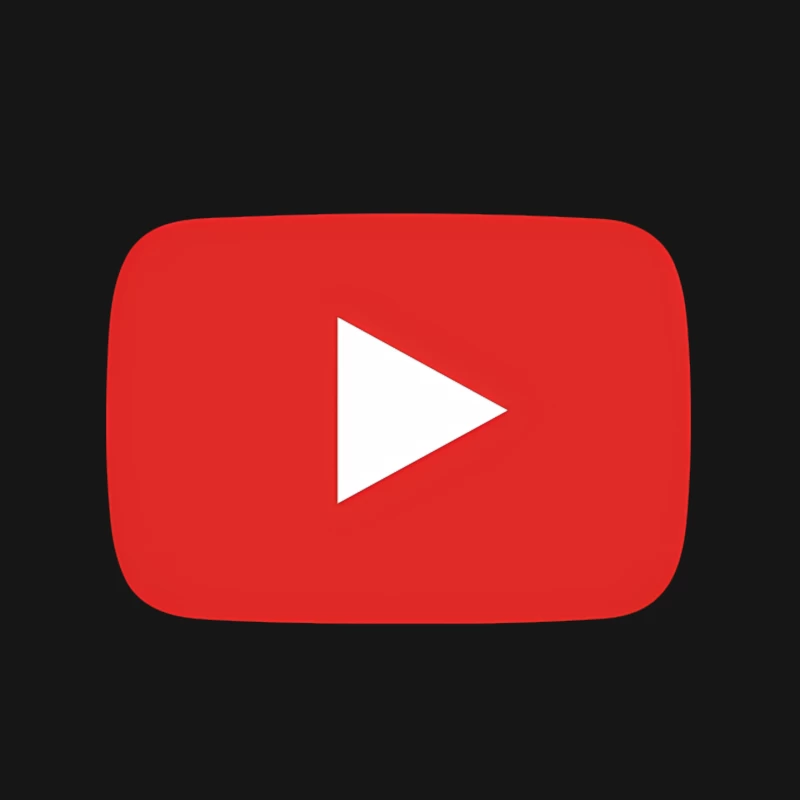 YouTube Red Play Button Logo for Video Streaming Platform Mouse Pad