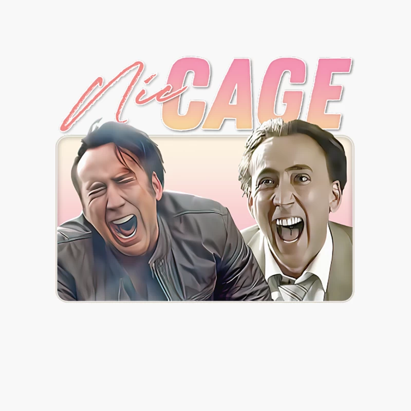 Crazy Nic Cage  Retro Aesthetic Fan Design Cotton Tote Bag
