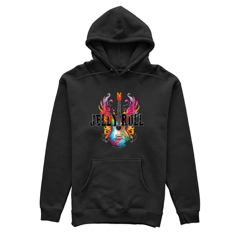 Bunte E-Gitarre mit Flügeln Damen Pullover Hoodie