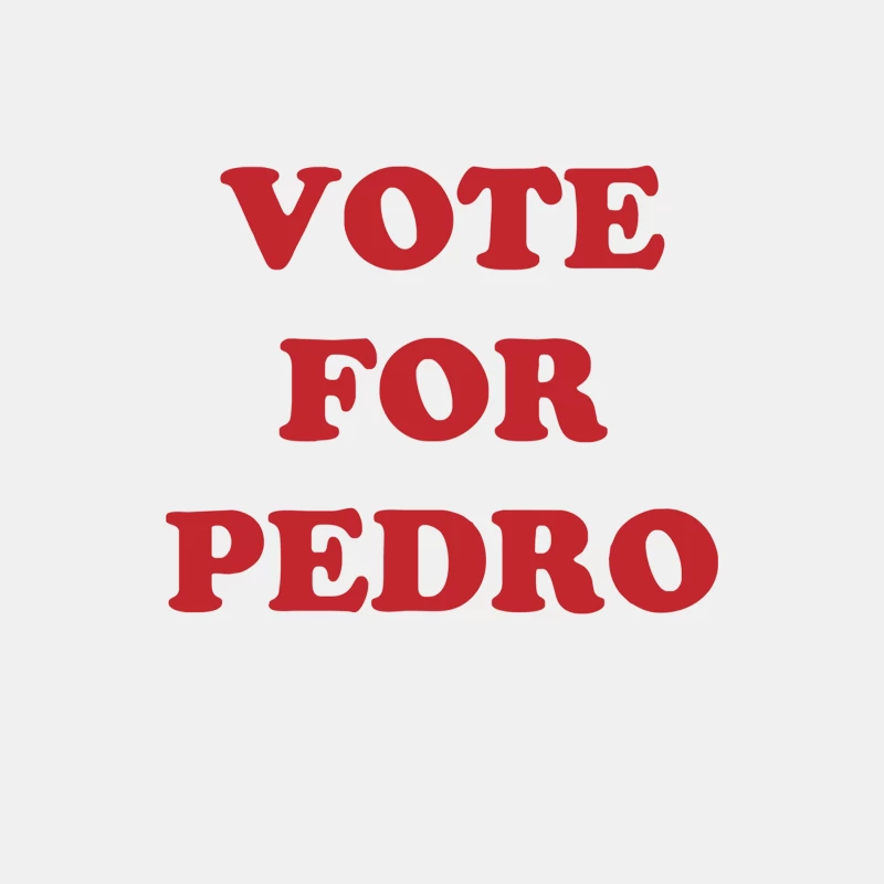 Vote for Pedro Film Retro Napoleon Classic Sticker Transfer iron on Male Tank Top