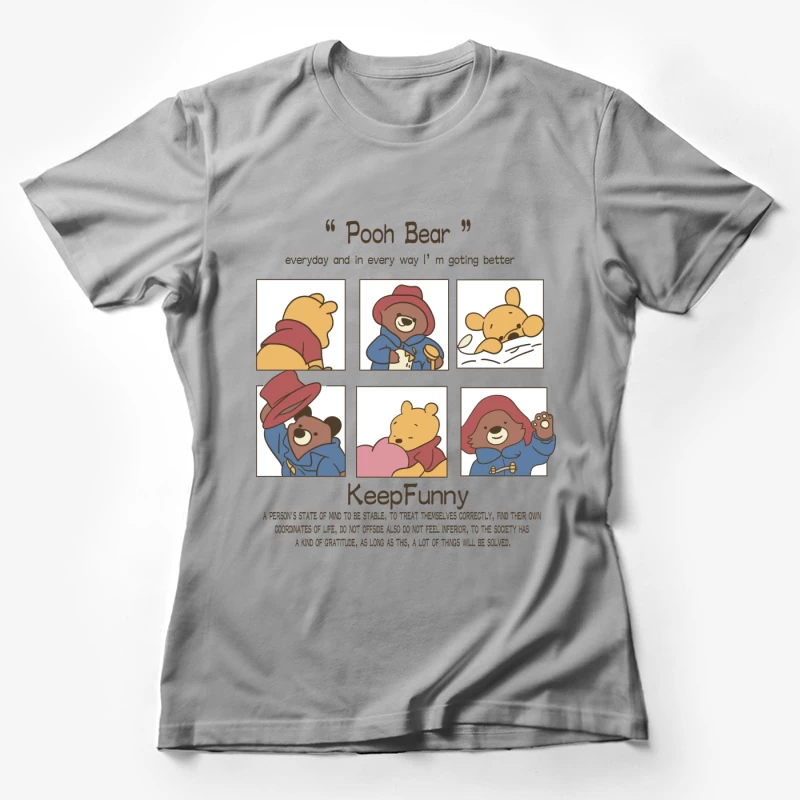 Niedliche Bärenillustration mit motivierendem Zitat Damen T-Shirt