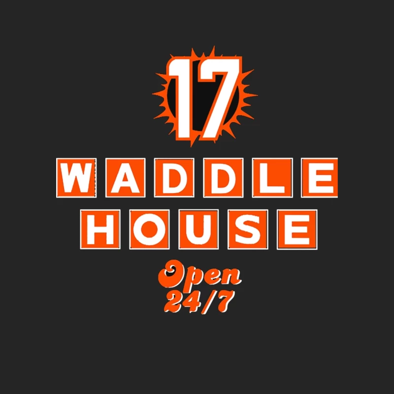 Waddle House 24/7 Restaurant Logo Design Female Pullover Sweatshirt