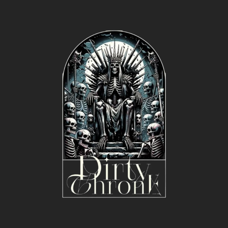 Gothic Skeleton King on Skull Throne Female Pullover Sweatshirt