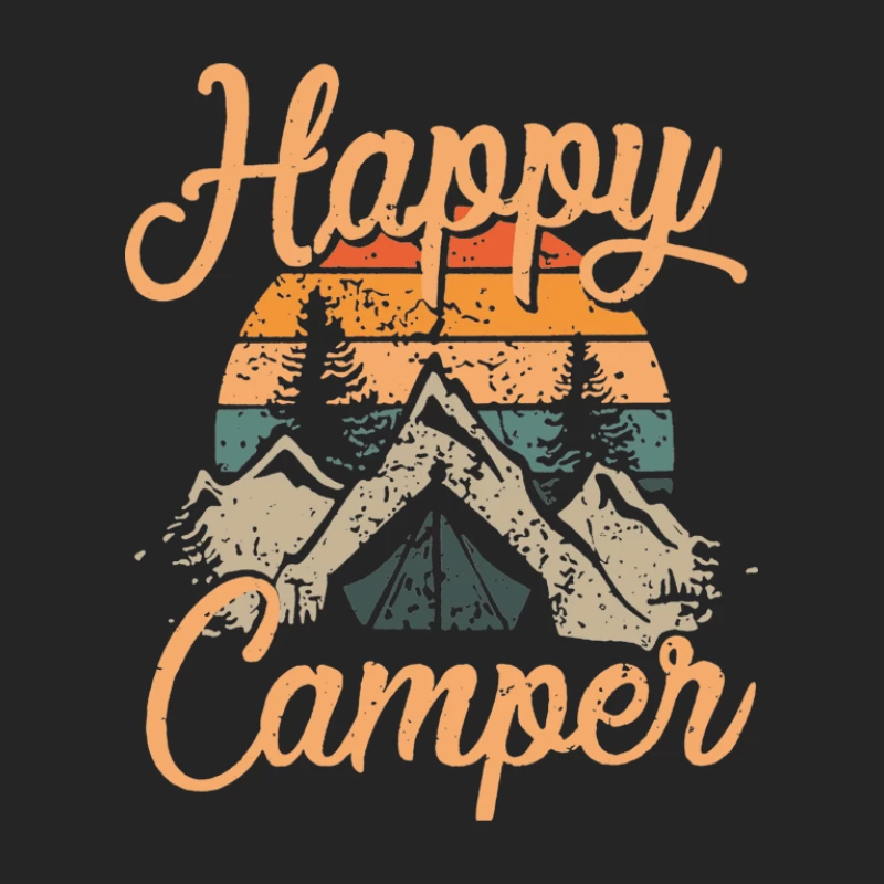 Fröhlicher Camper mit Berglandschaft Damen Pullover Sweatshirt