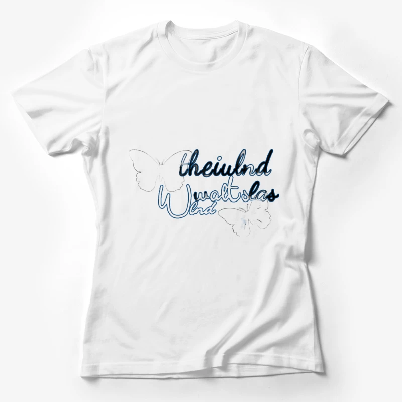 Schmetterlingsdesign mit Schriftzug Damen T-Shirt