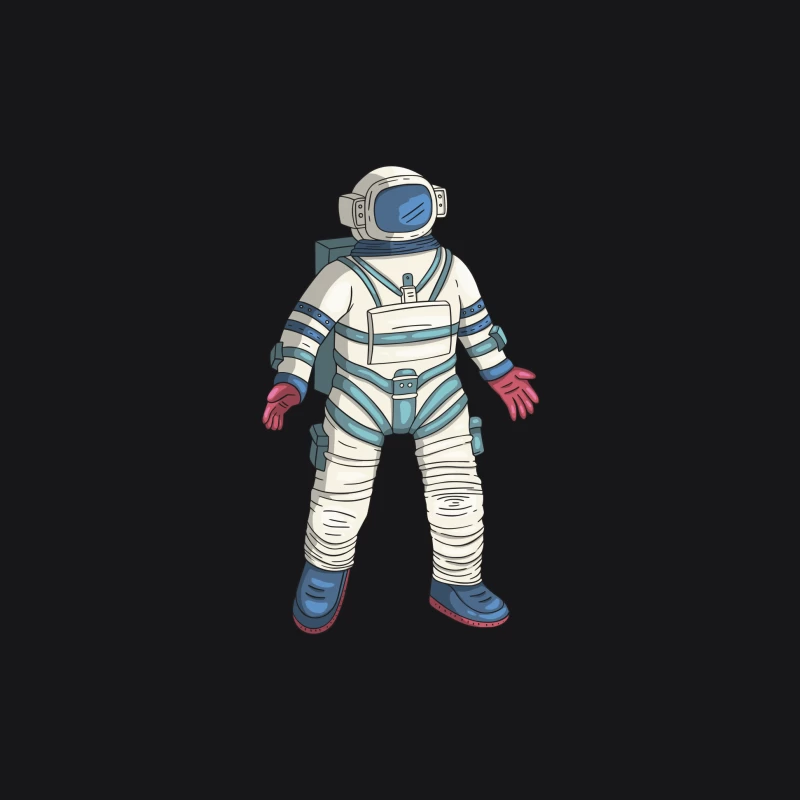 Illustration eines Astronautenanzugs im Comic-Stil Damen Pullover Hoodie