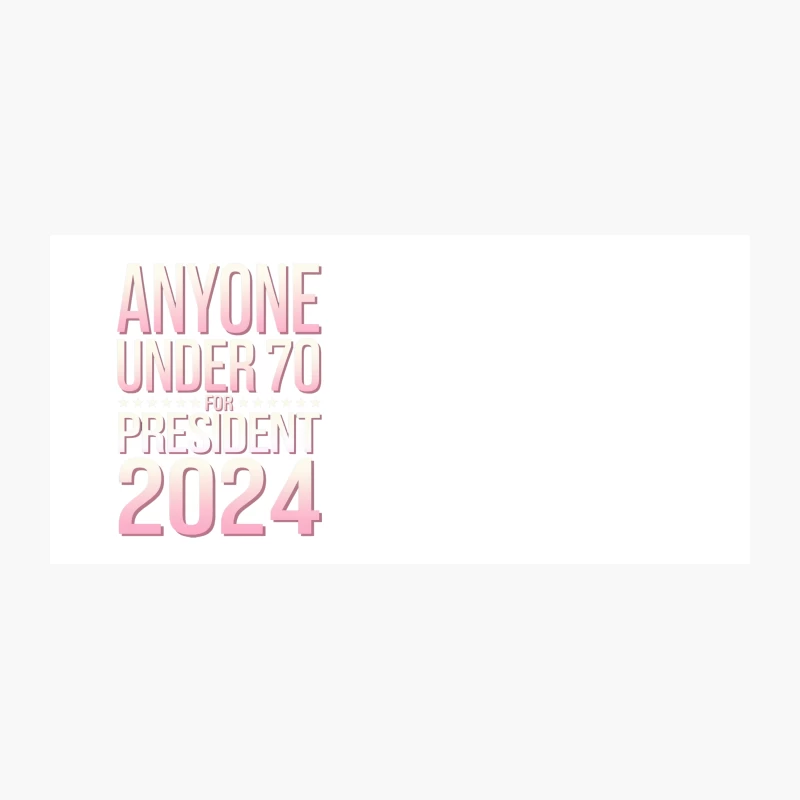 Age Restriction for 2024 Presidential Election in Pink Typography Coffee Mug