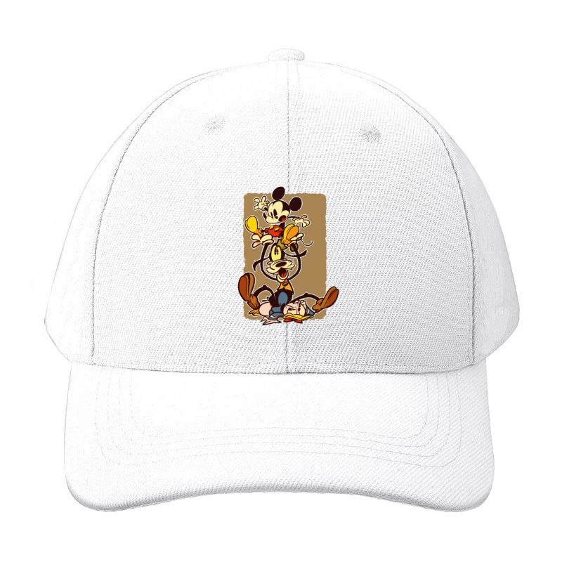 Classic Cartoon Chaos: A Tower of Laughter Baseball Cap